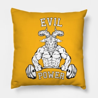 Evil Power Goat bodybuilder 666 Pillow