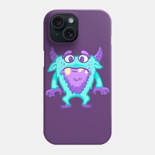 cute blue monster male Phone Case