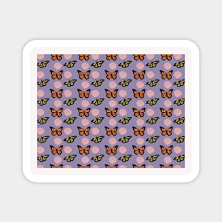 Aesthetic Purple Butterfly Pattern by Courtney Graben Magnet