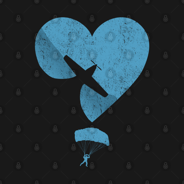 Skydiving Parachuting Love Heart Adrenaline Skydiving TShirt