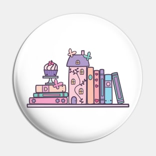 Cute pastel bookshelf Pin