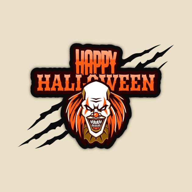 Happy Halloween Evil Clown by Joco Studio