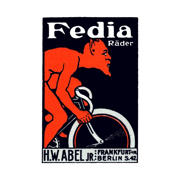 1920 Devil riding his Bicycle by historicimage