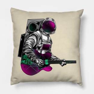 astronaut playing guitar Pillow