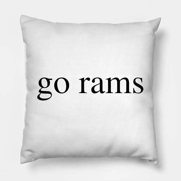 go rams Pillow by delborg