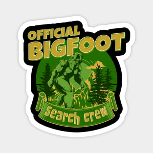 Bigfoot Sasquatch Search Crew Magnet