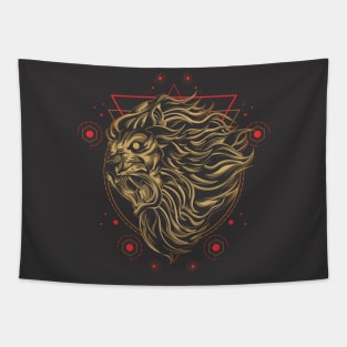 Raging lion Tapestry