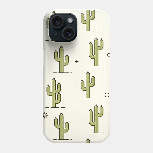 Green cactus pattern Phone Case by Vilmos Varga