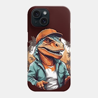 dino t-rex camping Phone Case