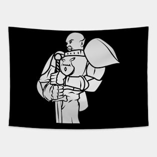 Orc Knight (Metalic): A Fantasy Design Tapestry