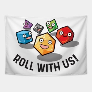 Roll With Us Dungeons and Dragons Dice Tapestry