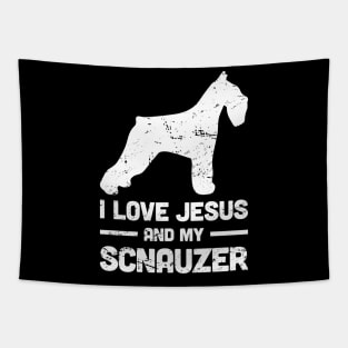 Schnauzer - Funny Jesus Christian Dog Tapestry