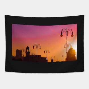 Summer sunset in Trieste, Italy Tapestry