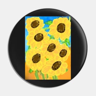 Shining Bright Sunflowers Pin