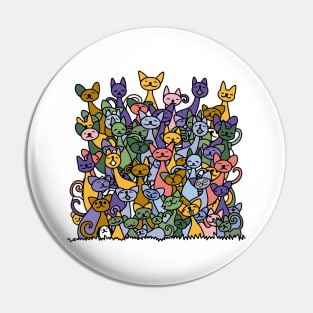 doodle cats pile Pin