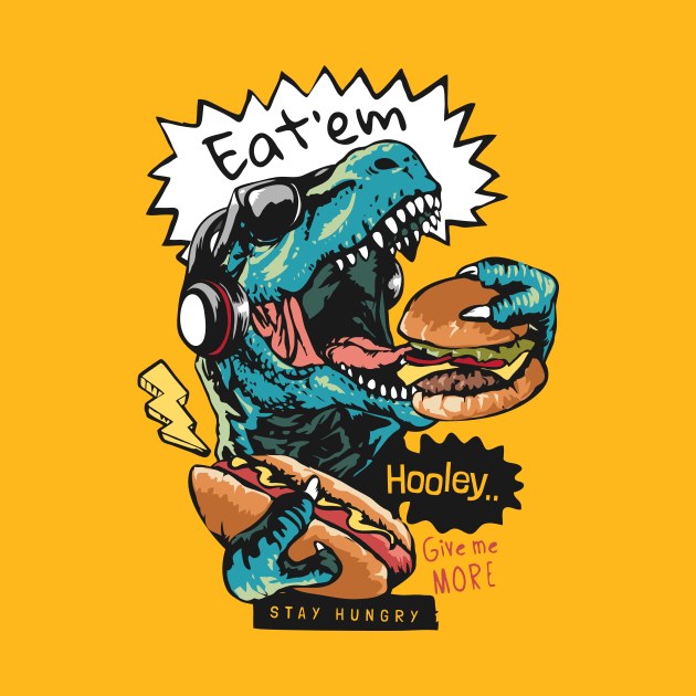 Hungry T-Rex Feast: Embrace the Appetite by WorldDinosaurs