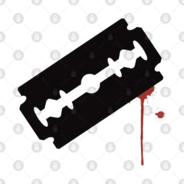 Razor blade blood drop (small) by SeveralDavids