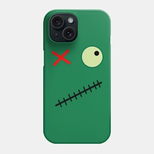 Scary face with one green eye Phone Case