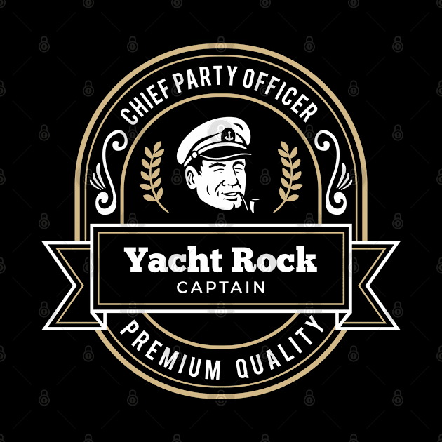 Yacht Rock Captain - Party Boat Drinking Illustration by Vector Deluxe