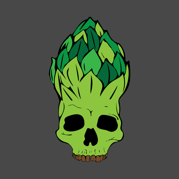 Hophead Skull by WriteThisOff