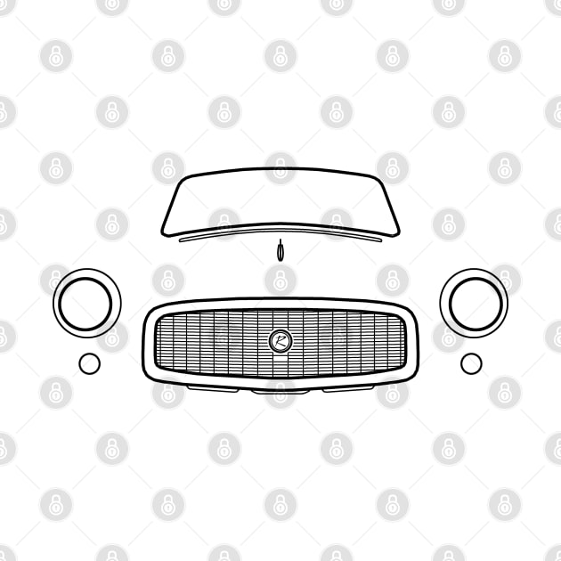 1960 AMC Rambler classic car black outline graphic by soitwouldseem