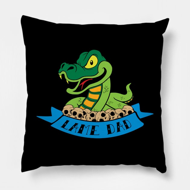 New School Snake Tattoo Pillow by Vault Emporium