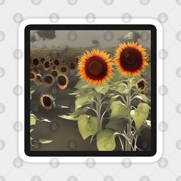 Sunflowers Magnet by LyndiiLoubie