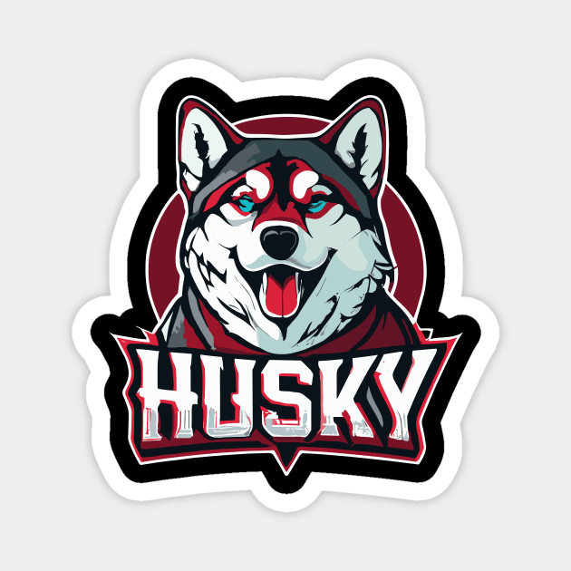 husky dog design Magnet by Jack A. Bennett