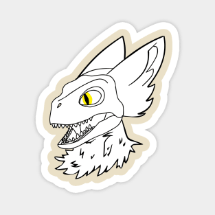 Dino head with ears Fursuit Furry Skull Dog Fursona drawing Magnet