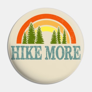 Hike More Retro Rainbow Pin