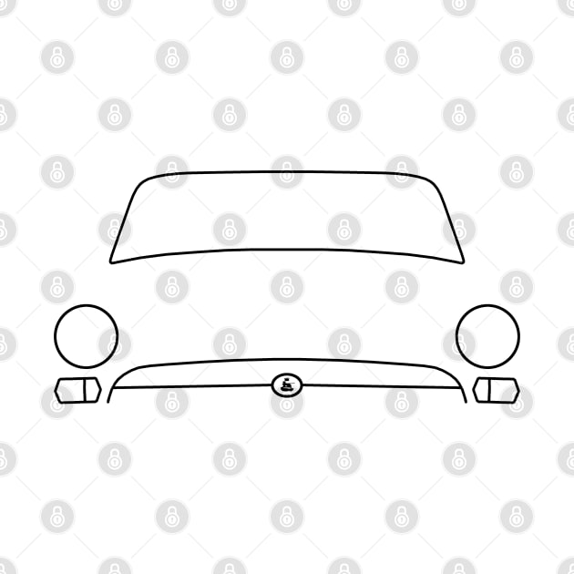 Sunbeam Alpine Series V classic car outline (black) by soitwouldseem