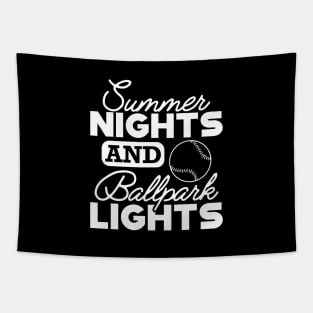 Baseball - Summer nights and ballpark lights Tapestry