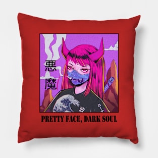 Pretty Face, Dark Soul || V2 Pillow