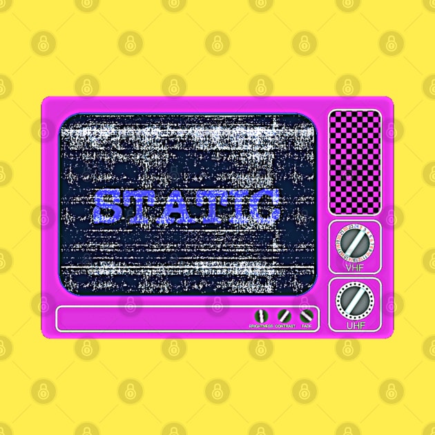 Retro Television Set with Static by radiogalaxy