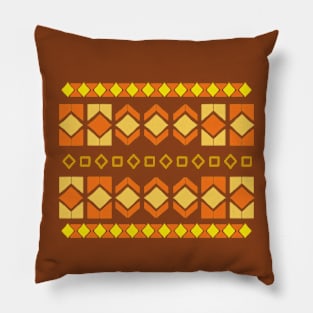 Rustic Diamond Pattern Yellow Pillow