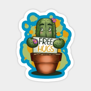 cactus free hugs cute and funny Magnet