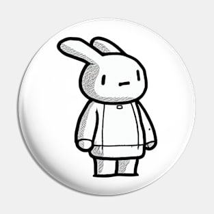 Clothed bunny Pin