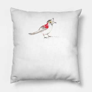 Crested Bird (centered) Pillow