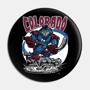 Colorado Bigfoot Hockey Player Pin