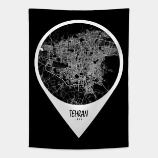 Tehran, Iran City Map - Travel Pin Tapestry