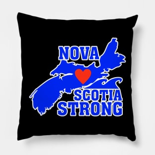 Nova Scotia Strong Ocean Blue Pillow