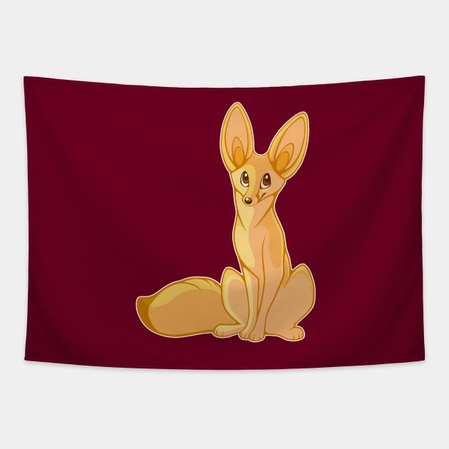 Fennec Fox Tapestry by FlannMoriath