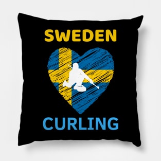 Sweden Curling Team Pillow