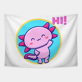 Cute Axolotl Smile Tapestry