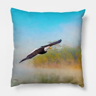 Bald Eagle in Flight Pillow