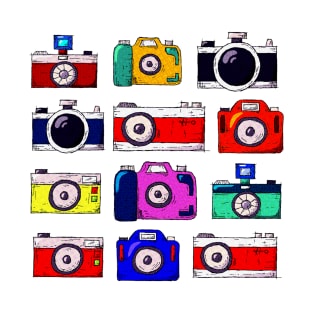 Colorful Retro Cameras T-Shirt