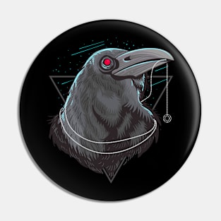 Psychic Crow Pin