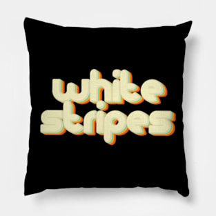 vintage color white stripes Pillow