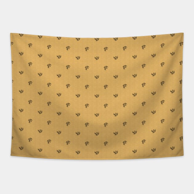 Pinecone Polka - brown paper Tapestry by crumpetsandcrabsticks