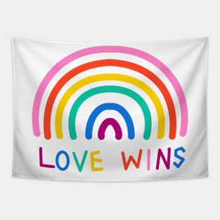 Love wins rainbow Tapestry